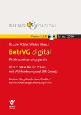 Däubler / Klebe / Wedde | BetrVG digital Vers. 16.0 Einzelbezug | Sonstiges | sack.de