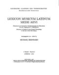  Lexicon Musicum Latinum Medii Aevi  3. Faszikel - Fascicle 3 (authenticus - canto) | Buch |  Sack Fachmedien