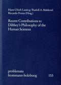 Lessing / Pozzo / Holzboog |  Recent Contributions to Dilthey's Philosophy of the Human Sc | Buch |  Sack Fachmedien