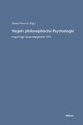 Henrich |  Hegels philosophische Psychologie | Buch |  Sack Fachmedien