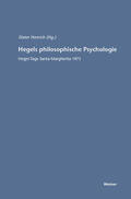 Henrich |  Hegels philosophische Psychologie | eBook | Sack Fachmedien