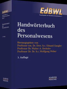 Gaugler / Weber / Oechsler |  Handwörterbuch des Personalwesens | Buch |  Sack Fachmedien