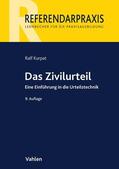 Kurpat / Siegburg |  Das Zivilurteil | Buch |  Sack Fachmedien