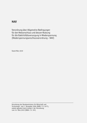 VDE VERLAG GmbH | NAV Strom - Niederspannungsanschlussverordnung | Buch | sack.de