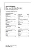 Bergmann / Ferid / Henrich |  Internationales Ehe- und Kindschaftsrecht mit Staatsangehörigkeitsrecht | Loseblattwerk |  Sack Fachmedien