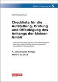 Farr |  Checkliste 5 für die Aufstellung, Prüfung und Offenlegung des Anhangs der kleinen GmbH | Buch |  Sack Fachmedien