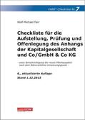 Farr |  Checkliste 7 für die  Aufstellung, Prüfung und Offenlegung des Anhangs der Kapitalgesellschaft und Co/GmbH & Co KG | Buch |  Sack Fachmedien