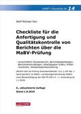 Farr |  Farr, W: Checkliste 14 (Berichte MaBV-Prüfung), 6. A. | Buch |  Sack Fachmedien