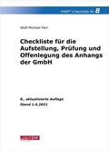 Farr |  Farr, Checkliste 8 (Anhang der GmbH), 8. A. | Buch |  Sack Fachmedien