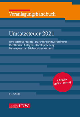 Veranlagungshandb. Umsatzsteuer 2021, 64. A. | Medienkombination | sack.de