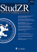 Redaktion StudZR e.V. |  StudZR Ausbildung 1/2021 | Buch |  Sack Fachmedien