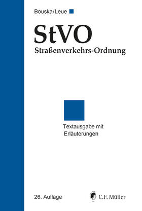 Bouska † / Bouska / Leue | StVO Straßenverkehrs-Ordnung | E-Book | sack.de