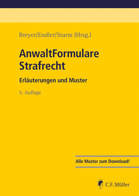 Breyer / Allgeier / Endler | AnwaltFormulare Strafrecht | E-Book | sack.de