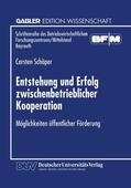 Schäper |  Entstehung und Erfolg zwischenbetrieblicher Kooperation | Buch |  Sack Fachmedien