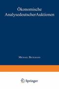 Beckmann |  Ökonomische Analyse deutscher Auktionen | Buch |  Sack Fachmedien