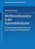 Marschner |  Wettbewerbsanalyse in der Automobilindustrie | Buch |  Sack Fachmedien