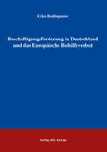 Biedlingmeier |  Beschäftigungsförderung in Deutschland und das Europäische Beihilfeverbot | Buch |  Sack Fachmedien