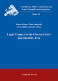 Kobes / Nadybski / Sander |  Legal Context in the Chosen Order and Security Area | Buch |  Sack Fachmedien