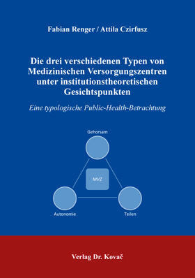 Renger / Czirfusz | Die drei verschiedenen Typen von Medizinischen Versorgungszentren unter institutionstheoretischen Gesichtspunkten | Buch | sack.de