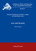 Wisniewski / Sander / Kobes |  Law and Security | Buch |  Sack Fachmedien