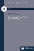 Singer / Bazzani |  European Employment Policies: Current Challenges | eBook | Sack Fachmedien