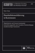 Hesse |  Haushaltskonsolidierung in Kommunen | Buch |  Sack Fachmedien
