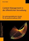 Babiel |  Content Management in der öffentlichen Verwaltung | Buch |  Sack Fachmedien