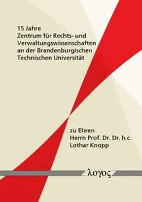 Hoffmann 15 Jahre Zentrum Fur Rechts Und Verwaltungswissenschaften An Der Brandenburgischen Technischen Universitat Buch