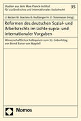 Becker / Boecken / Nußberger |  Reformen des deutschen Sozial- und Arbeitsrechts | Buch |  Sack Fachmedien