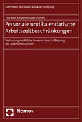 Kingreen / Pieroth |  Kingreen, T: Personale und kalendarische Arbeitszeitbeschrän | Buch |  Sack Fachmedien