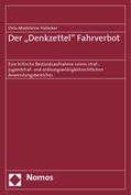 Halecker |  Halecker, D: 'Denkzettel' Fahrverbot | Buch |  Sack Fachmedien