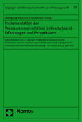 Köck / Faßbender |  Implementation der Wasserrahmenrichtlinie in Deutschland - Erfahrungen und Perspektiven | Buch |  Sack Fachmedien