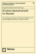 Schröder / Knopp / Nowacki |  10 Jahre Hochschulrecht im Wandel | Buch |  Sack Fachmedien