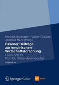 Schröder / Behr / Clausen |  Essener Beiträge zur empirischen Wirtschaftsforschung | Buch |  Sack Fachmedien
