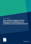 Braun |  Von welchen Supply-Chain-Management-Maßnahmen profitieren Automobilzulieferer? | Buch |  Sack Fachmedien