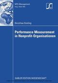Greiling |  Performance Measurement in Nonprofit-Organisationen | eBook | Sack Fachmedien