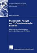 Zwingmann |  Ökonomische Analyse der EU-Emissionshandelsrichtlinie | Buch |  Sack Fachmedien