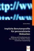 Balzer |  Implizite Benutzerprofile für personalisierte Webseiten | Buch |  Sack Fachmedien