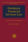 Lehmann / Kumpan |  European Financial Services Law | eBook | Sack Fachmedien