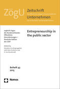 Greiling / Eichhorn / Macdonald |  Entrepreneurship in the public sector | Buch |  Sack Fachmedien