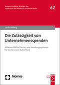 Eickelberg |  Die Zulässigkeit von Unternehmensspenden | Buch |  Sack Fachmedien
