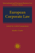 Kindler / Lieder |  European Corporate Law | Buch |  Sack Fachmedien
