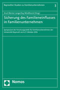 Lange / Windthorst |  Sicherung des Familieneinflusses in Familienunternehmen | Buch |  Sack Fachmedien