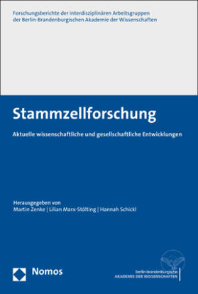 Zenke / Marx-Stölting / Schickl | Stammzellforschung | Buch | sack.de
