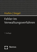 Hufen / Siegel |  Fehler im Verwaltungsverfahren | Buch |  Sack Fachmedien