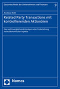 Roth |  Related Party Transactions mit kontrollierenden Aktionären | Buch |  Sack Fachmedien