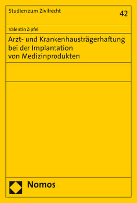 Zipfel | Arzt- und Krankenhausträgerhaftung bei der Implantation von Medizinprodukten | Buch | sack.de
