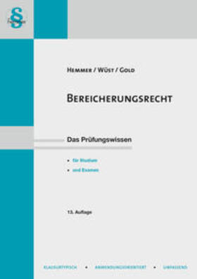 Hemmer/Wüst | Bereicherungsrecht | Buch | sack.de