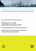 Wandt / Dreher |  Solvency II in der Rechtsanwendung 2016 | eBook | Sack Fachmedien