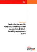 Köstler |  Rechtsleitfaden für Aufsichtsratsmitglieder nach dem Drittelbeteiligungsgesetz 2004 | Buch |  Sack Fachmedien